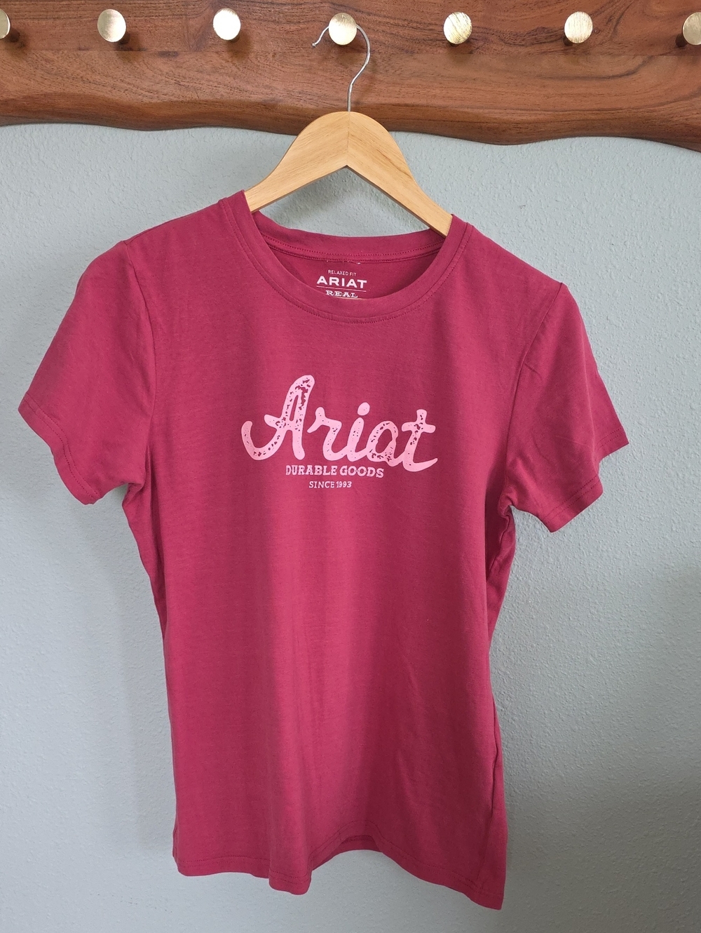 Ariat Short Sleeve Tee in Berry Red